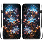 Custodia per telefono in pelle con disegno colorato con texture di cristallo, For Samsung Galaxy A15