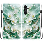 Custodia per telefono in pelle con disegno colorato con texture di cristallo, For Samsung Galaxy A15