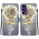 Custodia per telefono in pelle con disegno colorato con texture di cristallo, For Samsung Galaxy A16