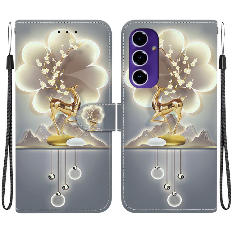 Custodia per telefono in pelle con disegno colorato con texture di cristallo, For Samsung Galaxy A16