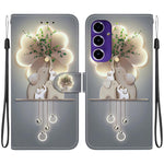 Custodia per telefono in pelle con disegno colorato con texture di cristallo, For Samsung Galaxy A16