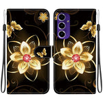 Custodia per telefono in pelle con disegno colorato con texture di cristallo, For Samsung Galaxy A16