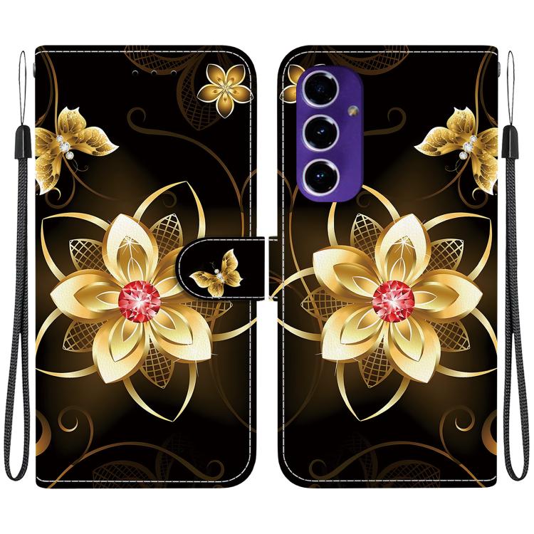 Custodia per telefono in pelle con disegno colorato con texture di cristallo, For Samsung Galaxy A16
