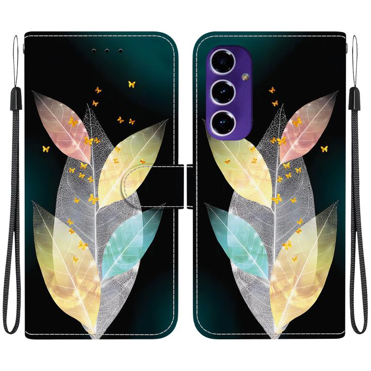 Custodia per telefono in pelle con disegno colorato con texture di cristallo, For Samsung Galaxy A16