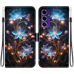 Custodia per telefono in pelle con disegno colorato con texture di cristallo, For Samsung Galaxy A16