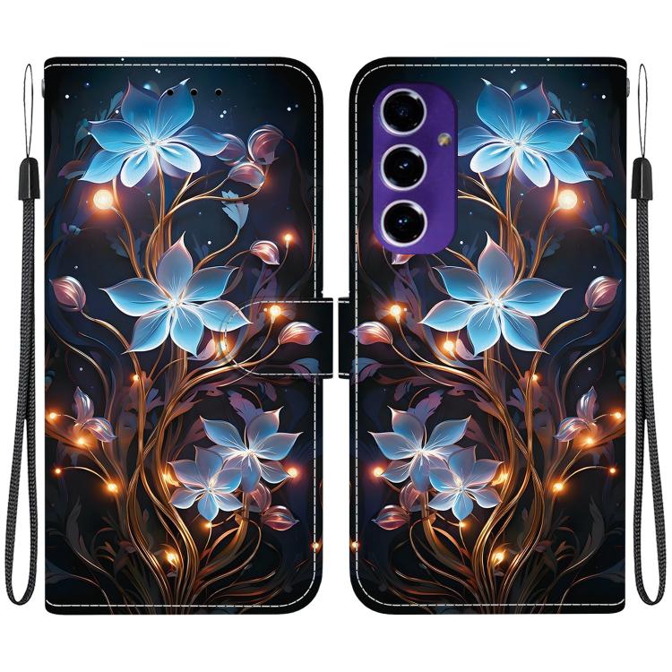 Custodia per telefono in pelle con disegno colorato con texture di cristallo, For Samsung Galaxy A16