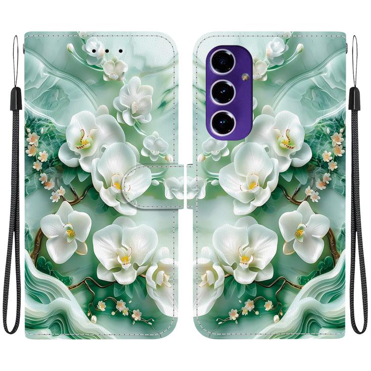 Custodia per telefono in pelle con disegno colorato con texture di cristallo, For Samsung Galaxy A16
