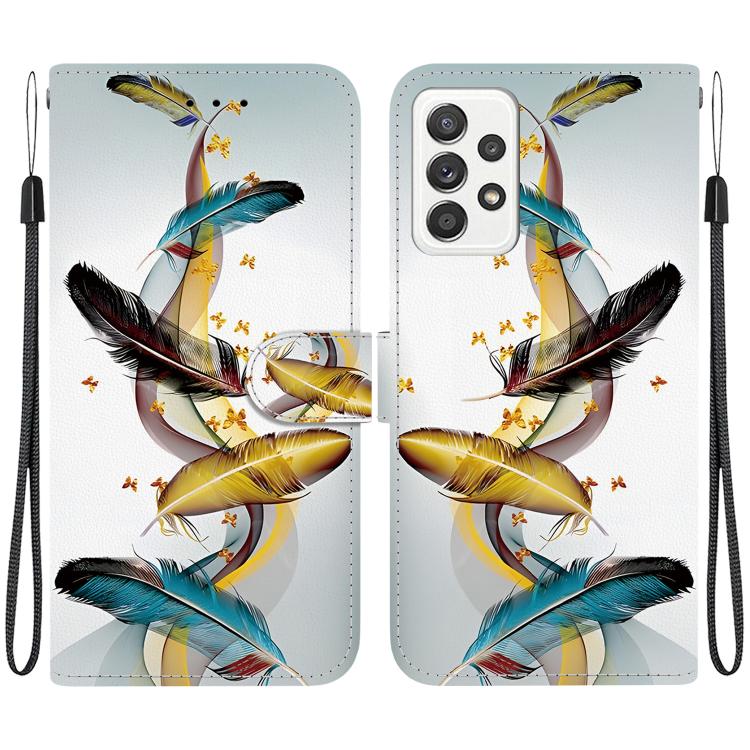 Custodia per telefono in pelle con disegno colorato con texture di cristallo, For Samsung Galaxy A33 5G