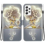 Custodia per telefono in pelle con disegno colorato con texture di cristallo, For Samsung Galaxy A33 5G