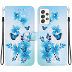 Custodia per telefono in pelle con disegno colorato con texture di cristallo, For Samsung Galaxy A33 5G