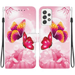 Custodia per telefono in pelle con disegno colorato con texture di cristallo, For Samsung Galaxy A53 5G