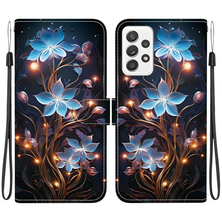 Custodia per telefono in pelle con disegno colorato con texture di cristallo, For Samsung Galaxy A53 5G