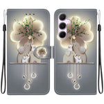 Custodia per telefono in pelle con disegno colorato con texture di cristallo, For Samsung Galaxy A55 5G