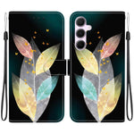 Custodia per telefono in pelle con disegno colorato con texture di cristallo, For Samsung Galaxy A55 5G