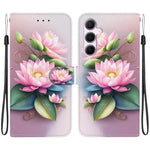 Custodia per telefono in pelle con disegno colorato con texture di cristallo, For Samsung Galaxy A55 5G