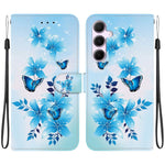Custodia per telefono in pelle con disegno colorato con texture di cristallo, For Samsung Galaxy A55 5G