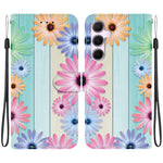 Custodia per telefono in pelle con disegno colorato con texture di cristallo, For Samsung Galaxy A55 5G