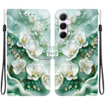 Custodia per telefono in pelle con disegno colorato con texture di cristallo, For Samsung Galaxy A55 5G