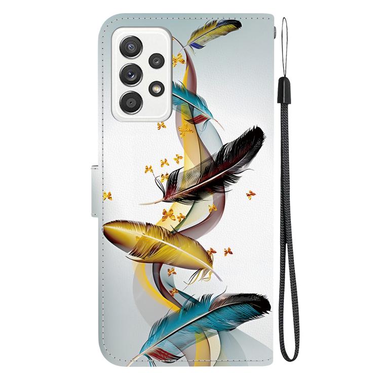 Custodia per telefono in pelle con disegno colorato con texture di cristallo, For Samsung Galaxy A73 5G
