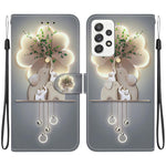 Custodia per telefono in pelle con disegno colorato con texture di cristallo, For Samsung Galaxy A73 5G