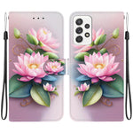Custodia per telefono in pelle con disegno colorato con texture di cristallo, For Samsung Galaxy A73 5G