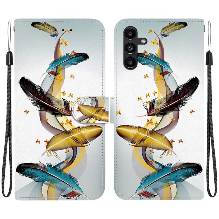 Custodia per telefono in pelle con disegno colorato con texture di cristallo, For Samsung Galaxy A13 5G