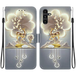 Custodia per telefono in pelle con disegno colorato con texture di cristallo, For Samsung Galaxy A13 5G