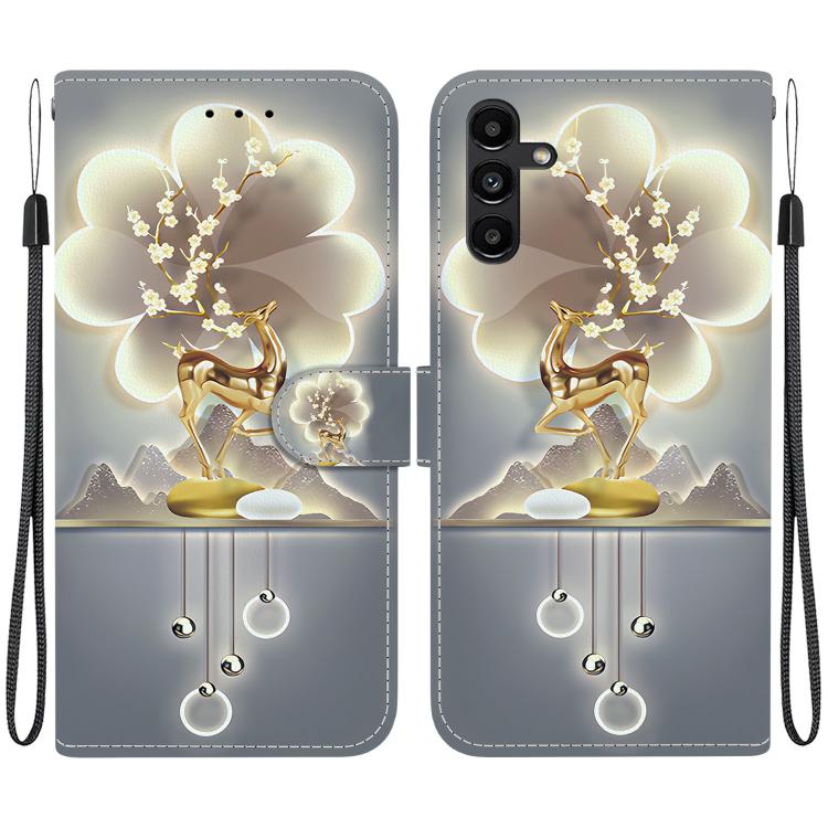 Custodia per telefono in pelle con disegno colorato con texture di cristallo, For Samsung Galaxy A13 5G