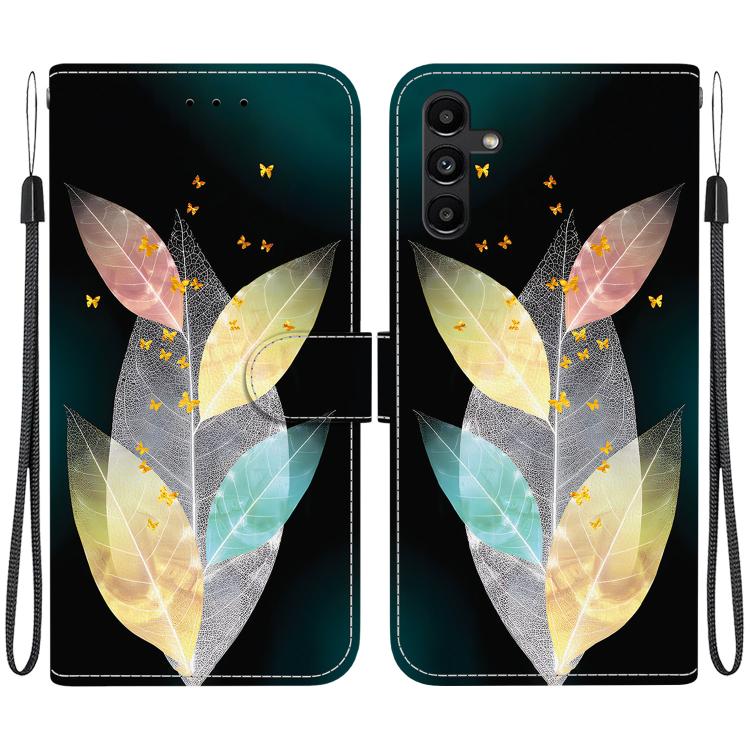 Custodia per telefono in pelle con disegno colorato con texture di cristallo, For Samsung Galaxy A13 5G