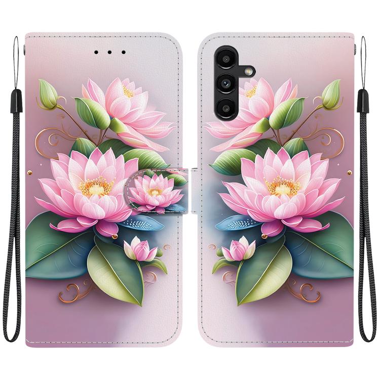 Custodia per telefono in pelle con disegno colorato con texture di cristallo, For Samsung Galaxy A13 5G