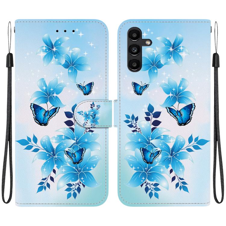 Custodia per telefono in pelle con disegno colorato con texture di cristallo, For Samsung Galaxy A13 5G