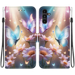 Custodia per telefono in pelle con disegno colorato con texture di cristallo, For Samsung Galaxy A13 5G