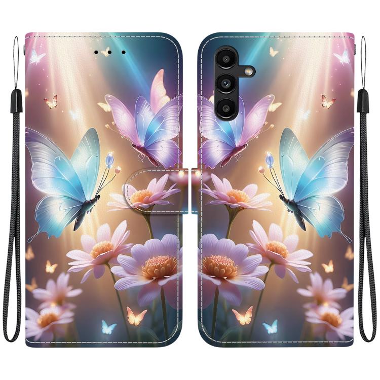 Custodia per telefono in pelle con disegno colorato con texture di cristallo, For Samsung Galaxy A13 5G