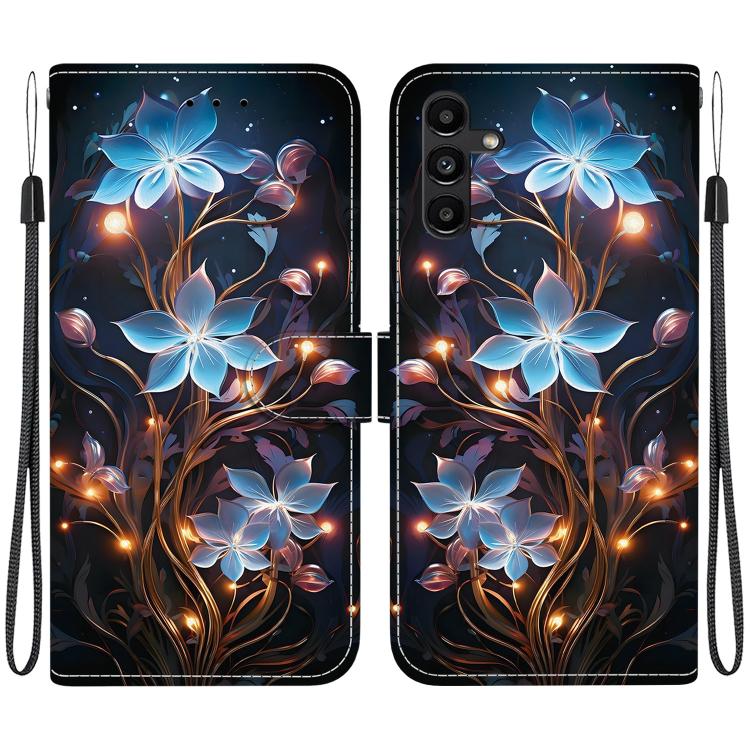Custodia per telefono in pelle con disegno colorato con texture di cristallo, For Samsung Galaxy A13 5G
