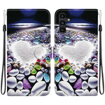 Custodia per telefono in pelle con disegno colorato con texture di cristallo, For Samsung Galaxy A13 5G