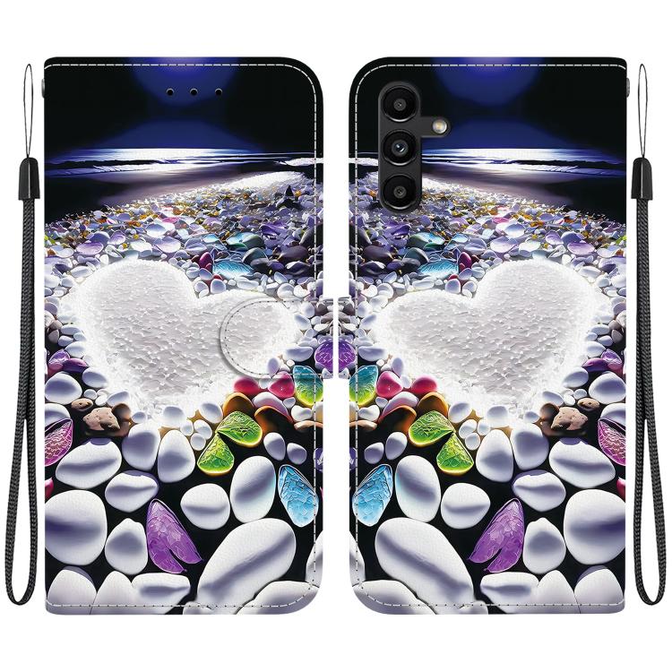 Custodia per telefono in pelle con disegno colorato con texture di cristallo, For Samsung Galaxy A13 5G