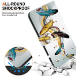 Custodia per telefono in pelle con disegno colorato con texture di cristallo, For Samsung Galaxy A14 5G