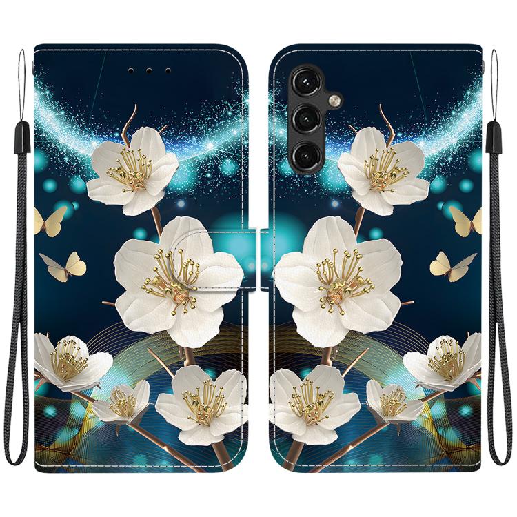 Custodia per telefono in pelle con disegno colorato con texture di cristallo, For Samsung Galaxy A14 5G