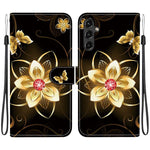Custodia per telefono in pelle con disegno colorato con texture di cristallo, For Samsung Galaxy A14 5G