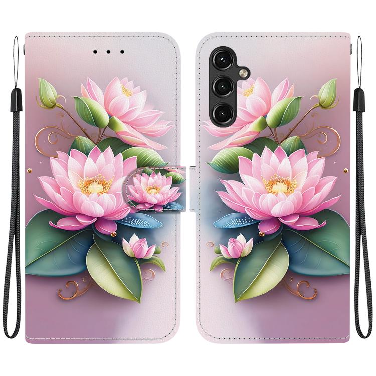 Custodia per telefono in pelle con disegno colorato con texture di cristallo, For Samsung Galaxy A14 5G