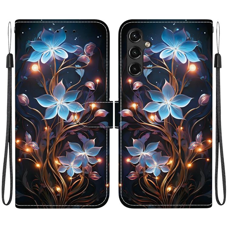Custodia per telefono in pelle con disegno colorato con texture di cristallo, For Samsung Galaxy A14 5G