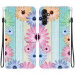 Custodia per telefono in pelle con disegno colorato con texture di cristallo, For Samsung Galaxy A14 5G