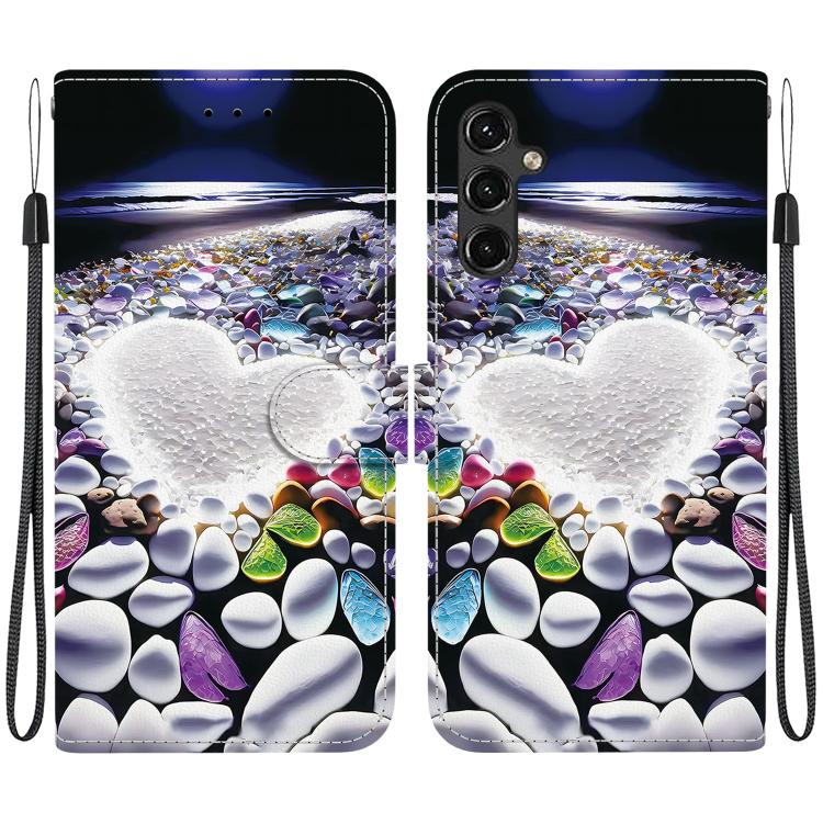 Custodia per telefono in pelle con disegno colorato con texture di cristallo, For Samsung Galaxy A14 5G