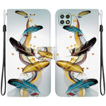 Custodia per telefono in pelle con disegno colorato con texture di cristallo, For Samsung Galaxy A22 5G