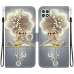 Custodia per telefono in pelle con disegno colorato con texture di cristallo, For Samsung Galaxy A22 5G