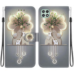 Custodia per telefono in pelle con disegno colorato con texture di cristallo, For Samsung Galaxy A22 5G