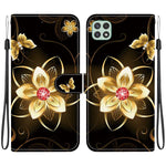 Custodia per telefono in pelle con disegno colorato con texture di cristallo, For Samsung Galaxy A22 5G