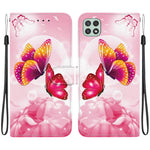 Custodia per telefono in pelle con disegno colorato con texture di cristallo, For Samsung Galaxy A22 5G