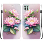 Custodia per telefono in pelle con disegno colorato con texture di cristallo, For Samsung Galaxy A22 5G