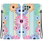 Custodia per telefono in pelle con disegno colorato con texture di cristallo, For Samsung Galaxy A22 5G